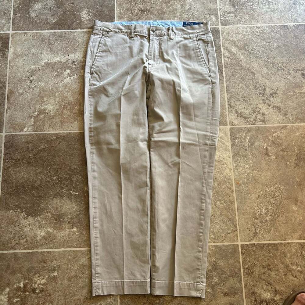 Polo Ralph Lauren Stretch Straight Fit Pants Size 33/30 Beige Chinos